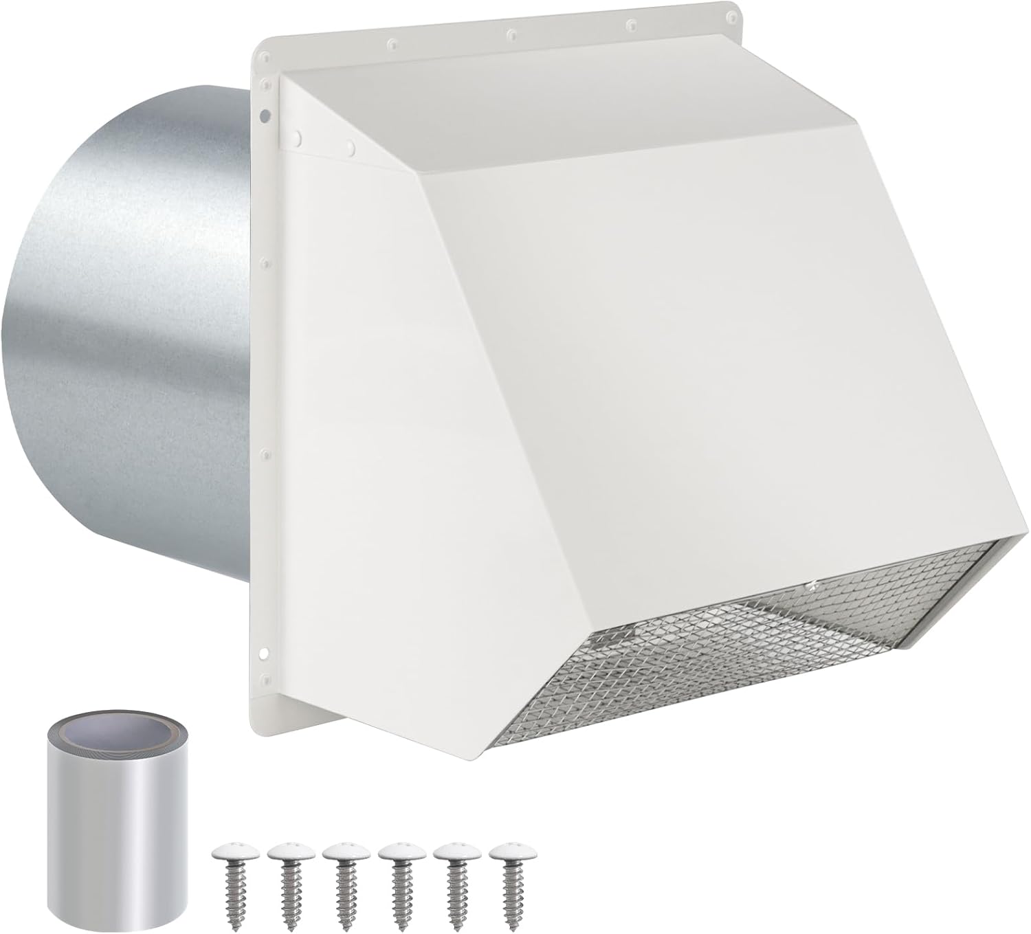 12 Inch Hooded Wall Vent for Exhaust and Ventilation Needs