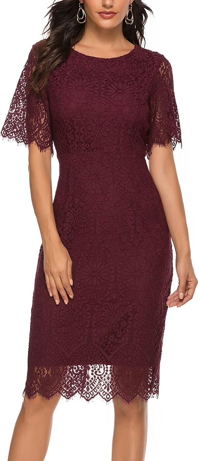 Lace Floral Cocktail Dress for Women - Perfect for Parties