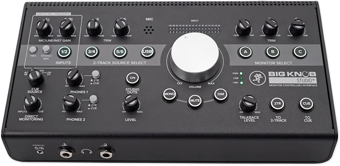 Mackie Big Knob Studio Plus: 4x3 Monitor Controller with USB I/O