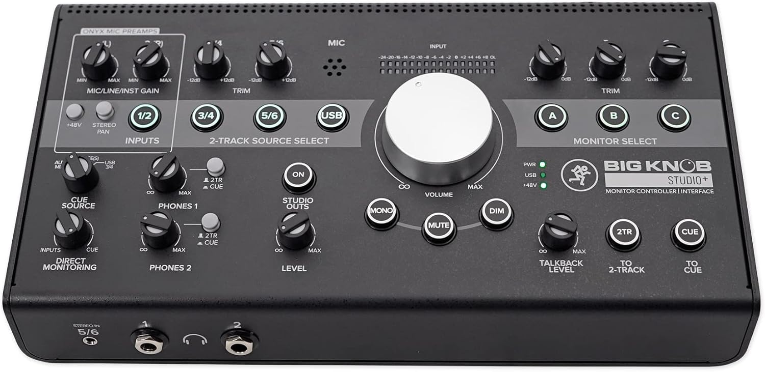 Mackie Big Knob Studio Plus: 4x3 Monitor Controller with USB I/O