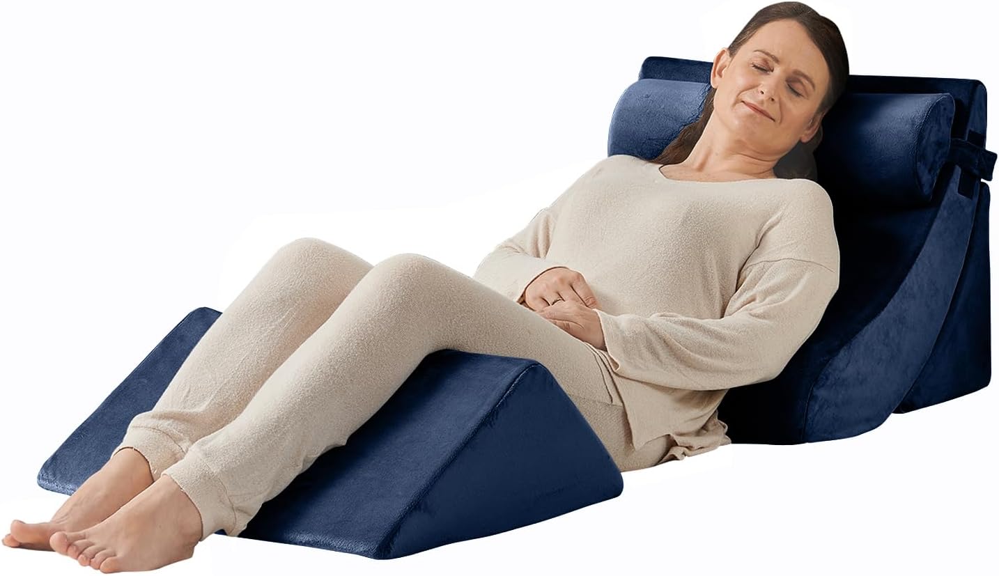 Axelrod 4PCS Orthopedic Bed Wedge Pillow Set for Pain Relief