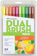Tombow Dual Brush Pen Art Markers, Citrus 10-Pack - Blendable Colors