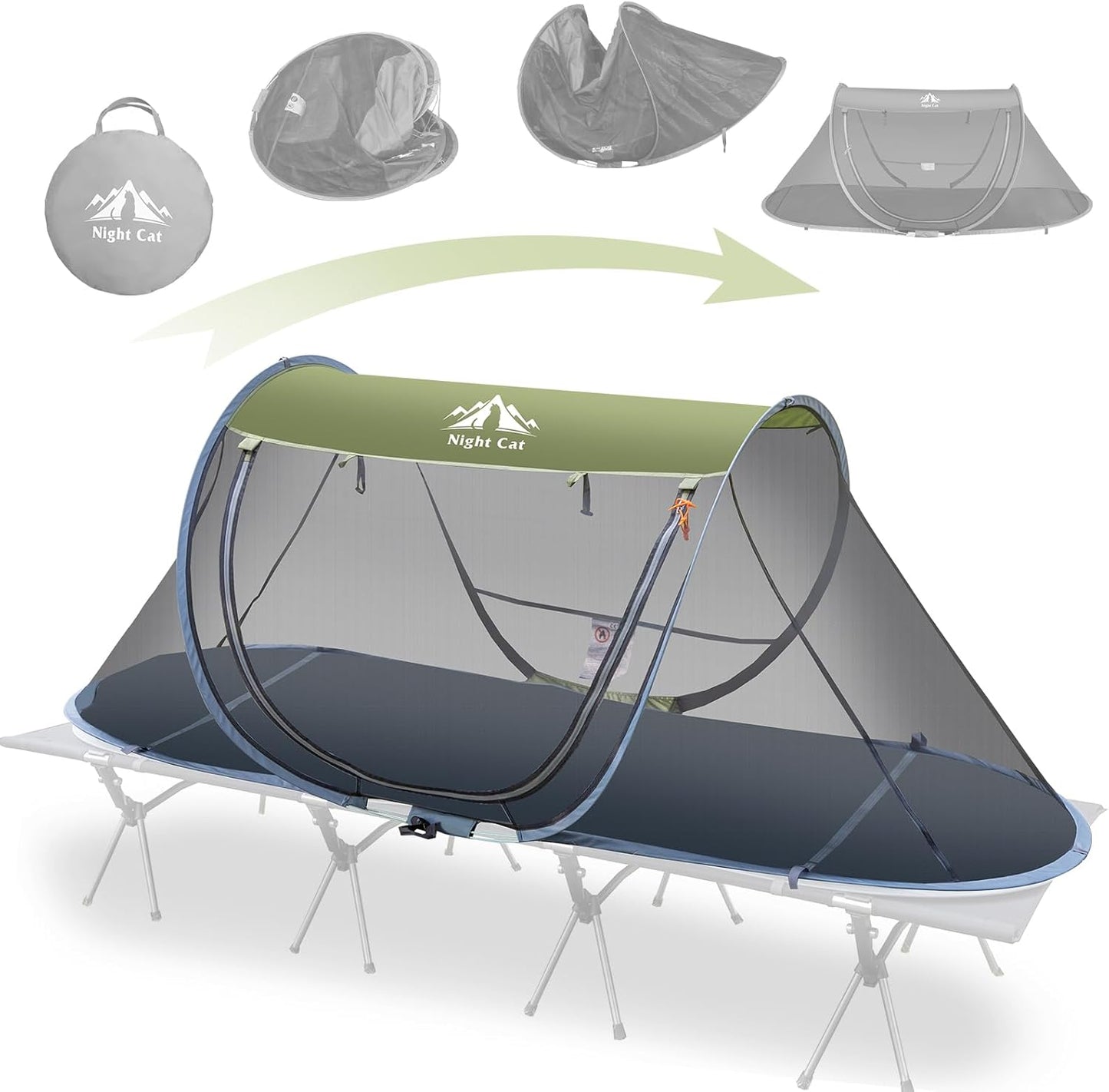 Night Cat Pop-up Mosquito Tent: Stay Bug-Free While Camping