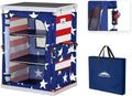 EAGLE PEAK Outdoor Folding Camping Table with 3-Tier Organizer
