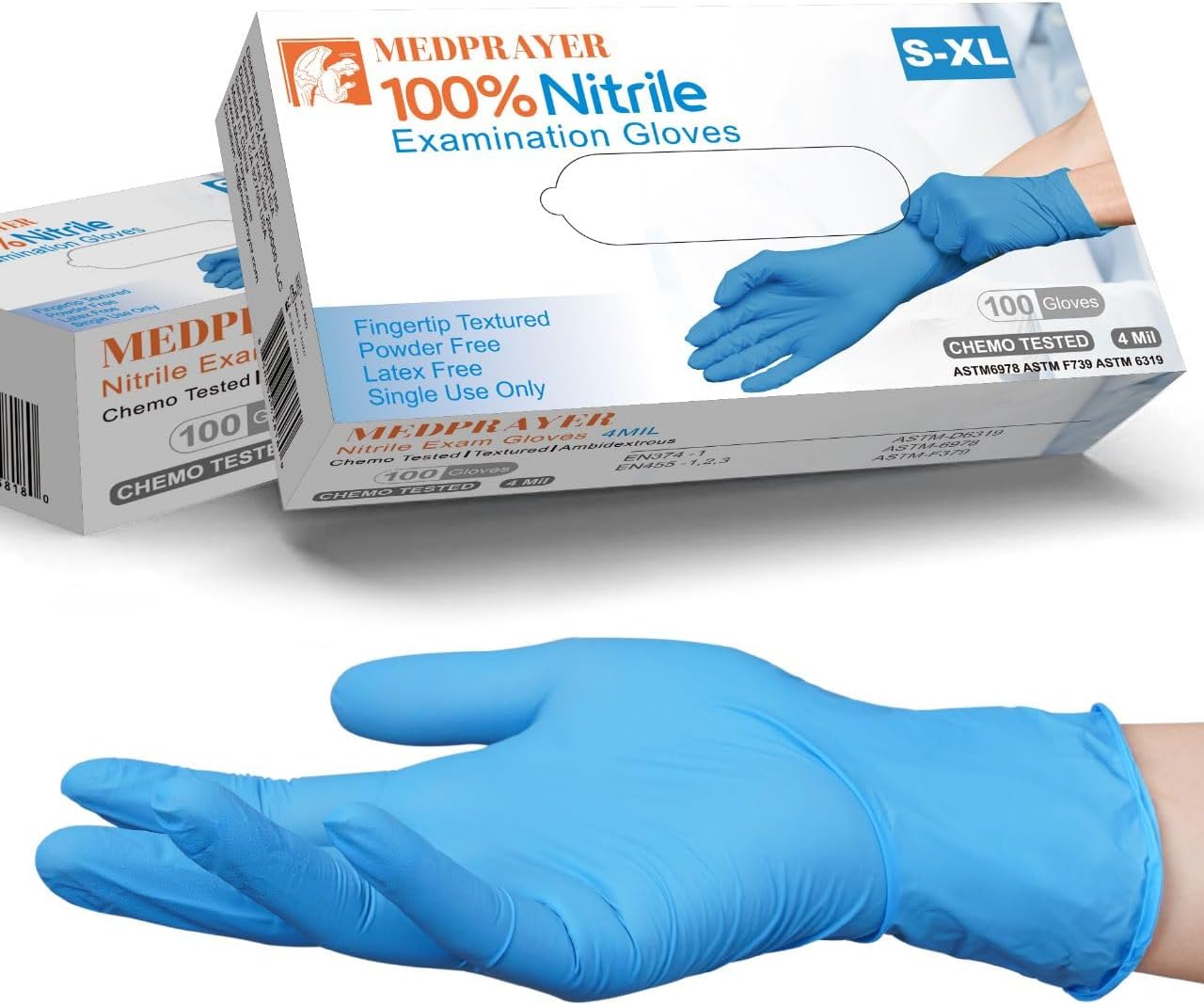 Nitrile Exam Gloves - Latex & Powder Free - Food Safe - MEDPRAYER
