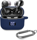 Protective Silicone Cover with LED Display for TOZO T20/T21 - Blue
