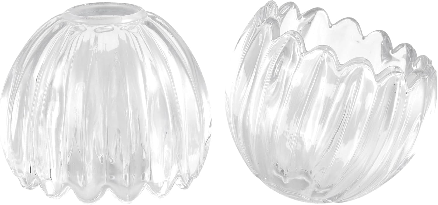 Small Glass Transparent Tulip Lamp Shades Set of 2 for Decor