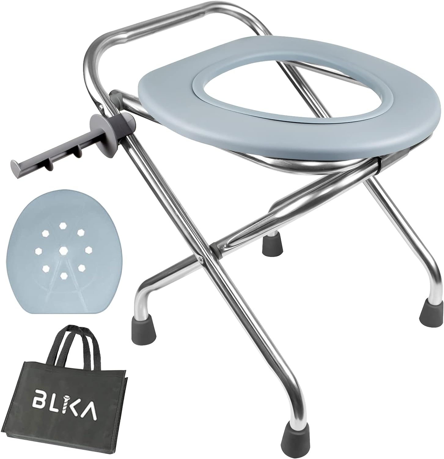 BLIKA Folding Camping Toilet - 400lbs Capacity