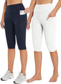 baleaf Women's Capri Leggings with Pockets - High Waisted Comfort