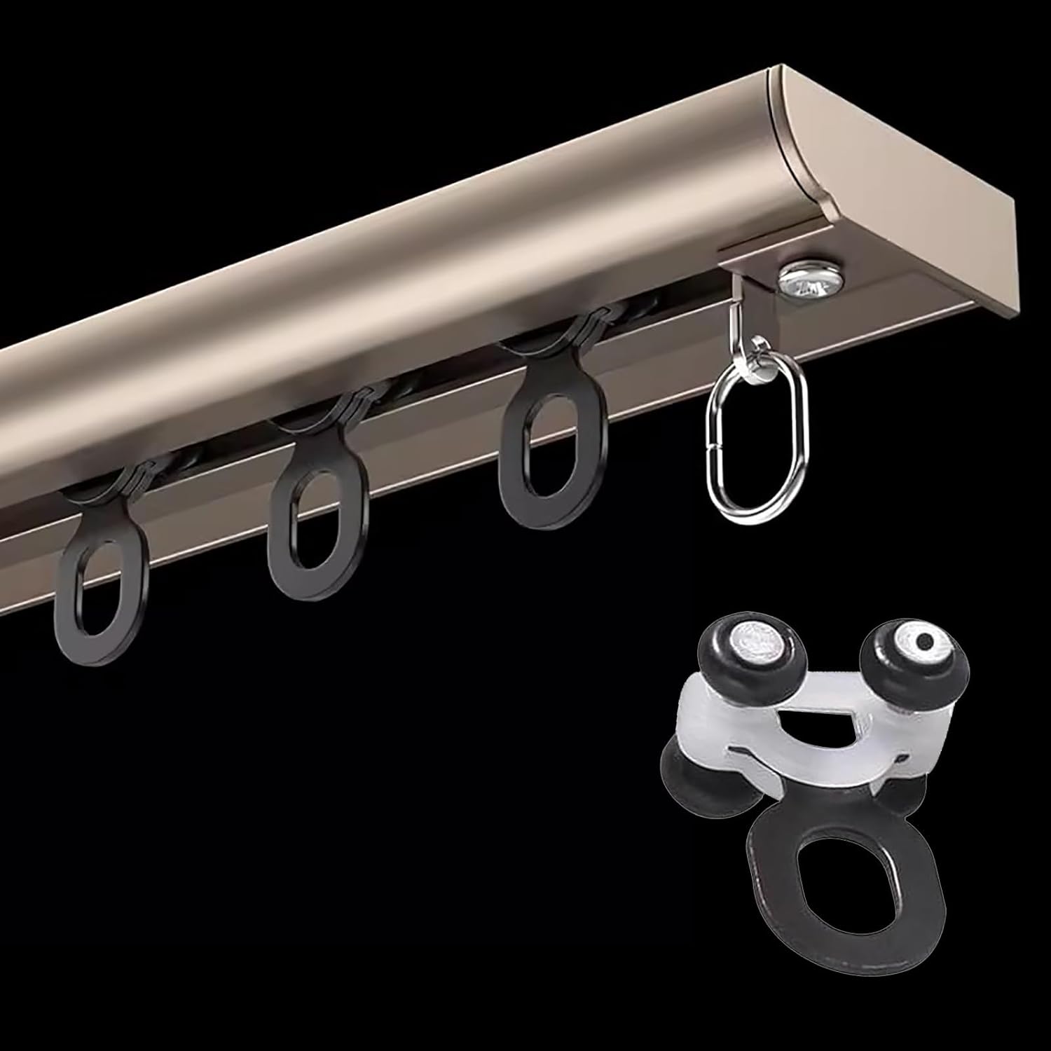 Aluminum Hospital Curtain Track System - Easy Install, Heavy Duty, White - 28ft