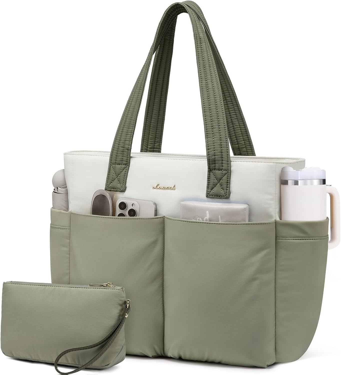 LOVEVOOK Puffer Tote Bag for Women - Stylish Lightweight Travel