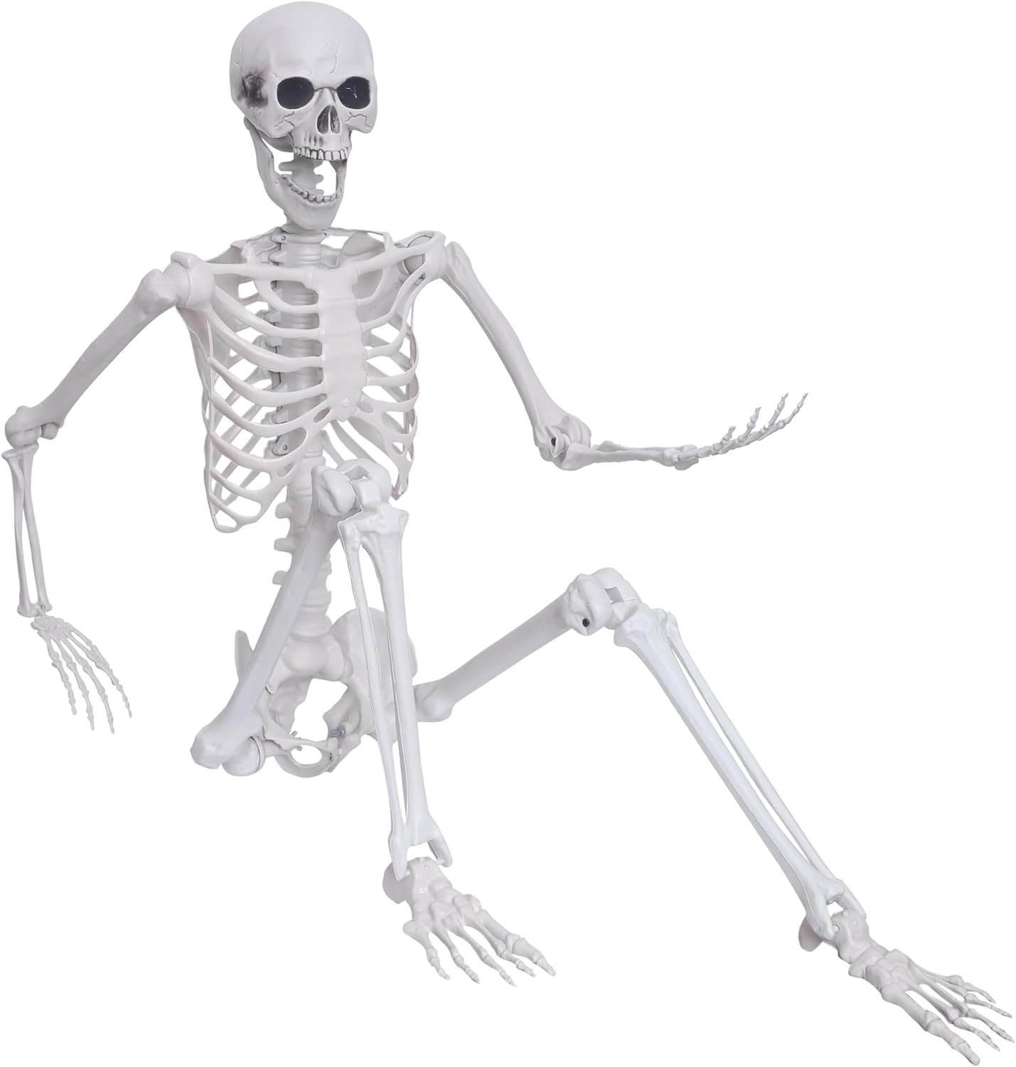 5.4ft Posable Skeleton Decor for Halloween Decorations