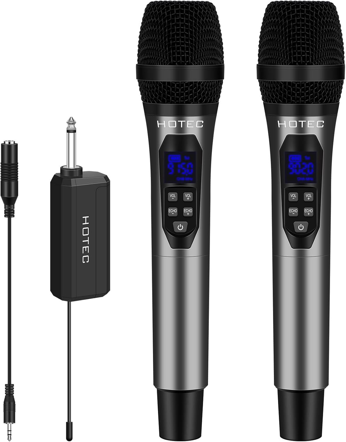 HOTEC Wireless Karaoke Mic Set - Echo/Vol Control