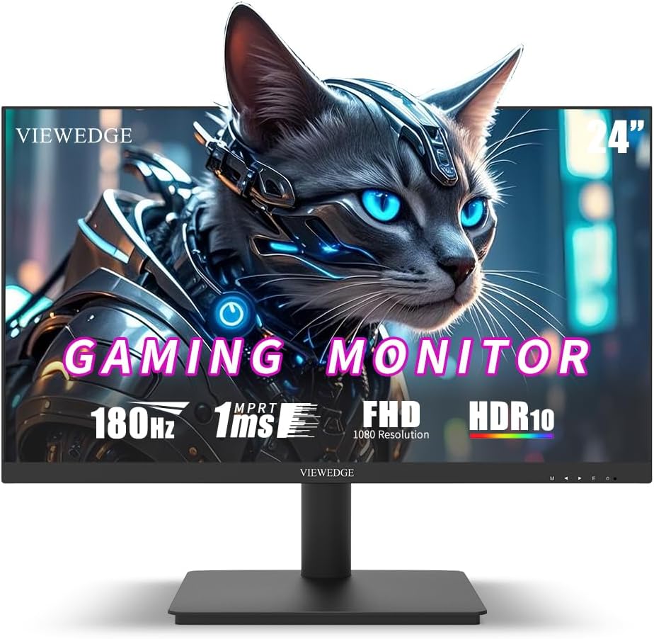 Gaming Monitor 24 Inch 1080p 180Hz with 1ms Response Time