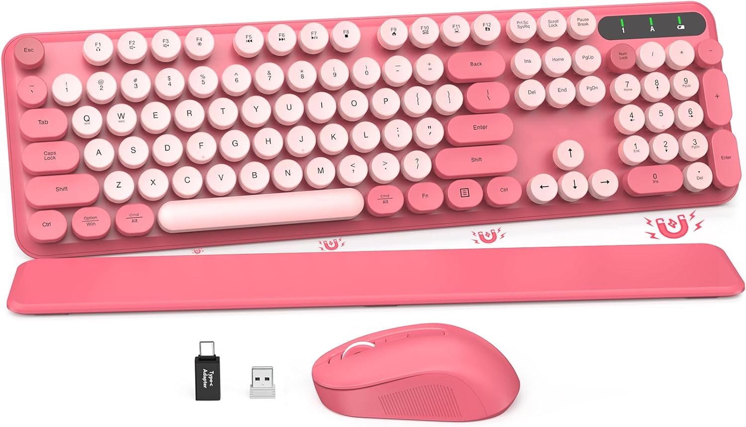 SABLUTE Wireless Retro Keyboard & Mouse ~ Intuitive Comfort