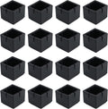 Silicone Furniture Pads Square Floor Protector Chair Leg Caps - Quiet