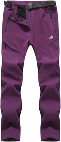 MOERDENG Women's Fleece Lined Snow Ski Pants - Warm Waterproof Fit