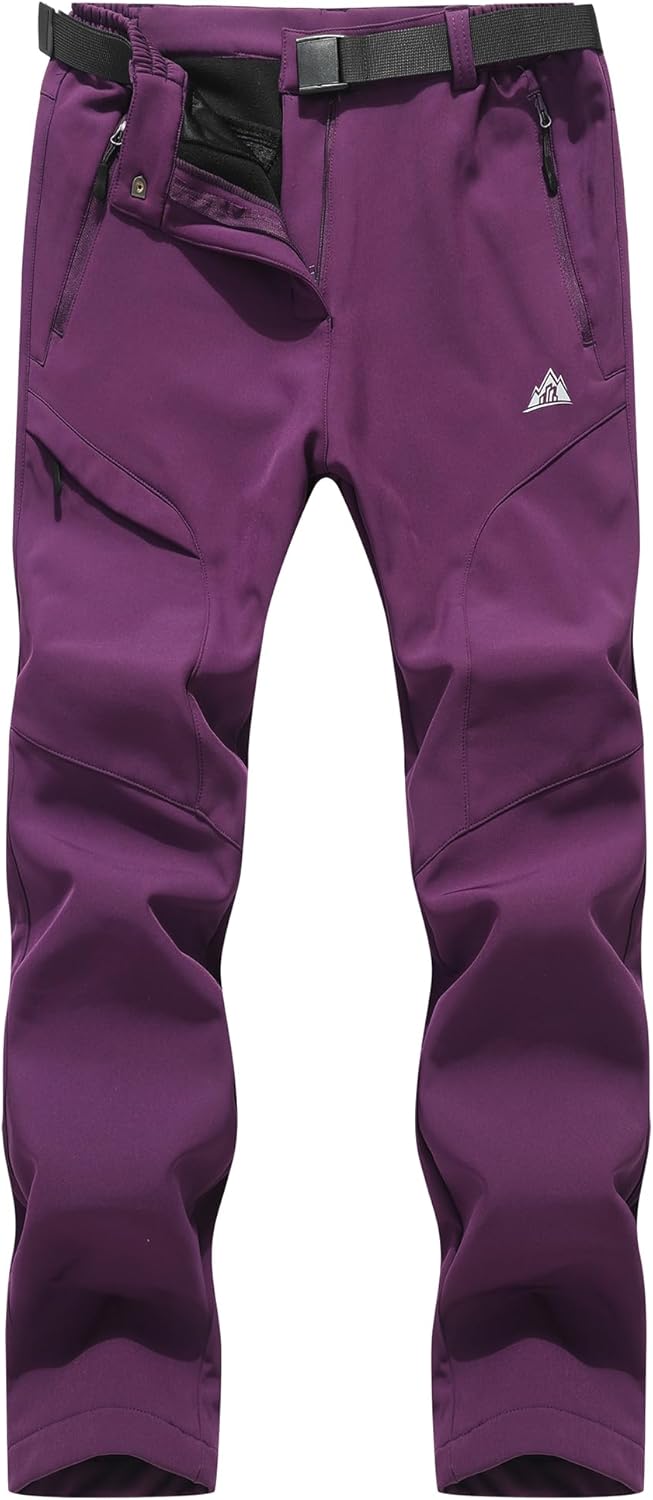 MOERDENG Women's Fleece Lined Snow Ski Pants for Winter Fun