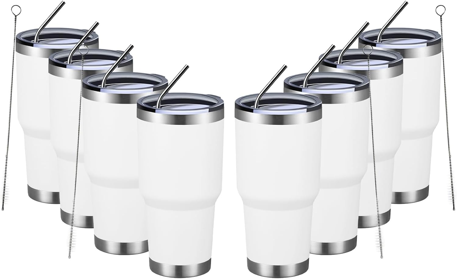 MEWAY 30oz Insulated Tumbler for Hot and Cold Drinks, 8 Pack
