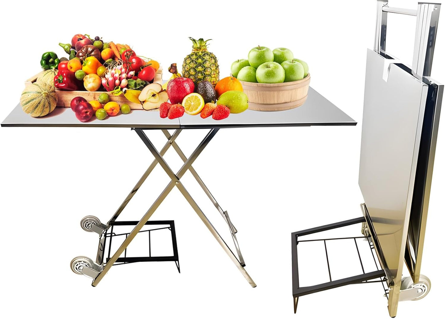 Portable Stainless Steel Camping Table