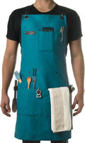 Asaya Chef and BBQ Apron with Bottle Opener and Towel - Durable Cross