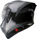1Storm Modular Full Face Motorcycle Helmet Size L Glossy Black