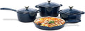 Nonstick Enameled Cast Iron Cookware Set 7-Pc - Oven Safe to 500F