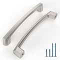 6 in Cabinet Handles 10 Pack Brushed Satin Nickel - Durable Kitchen
