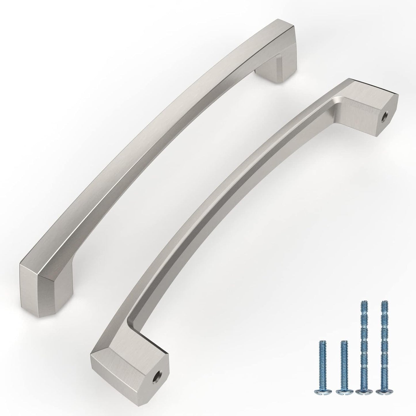 10 Pack 6 Inch Kitchen Cabinet Handles in Brushed Satin Nickel