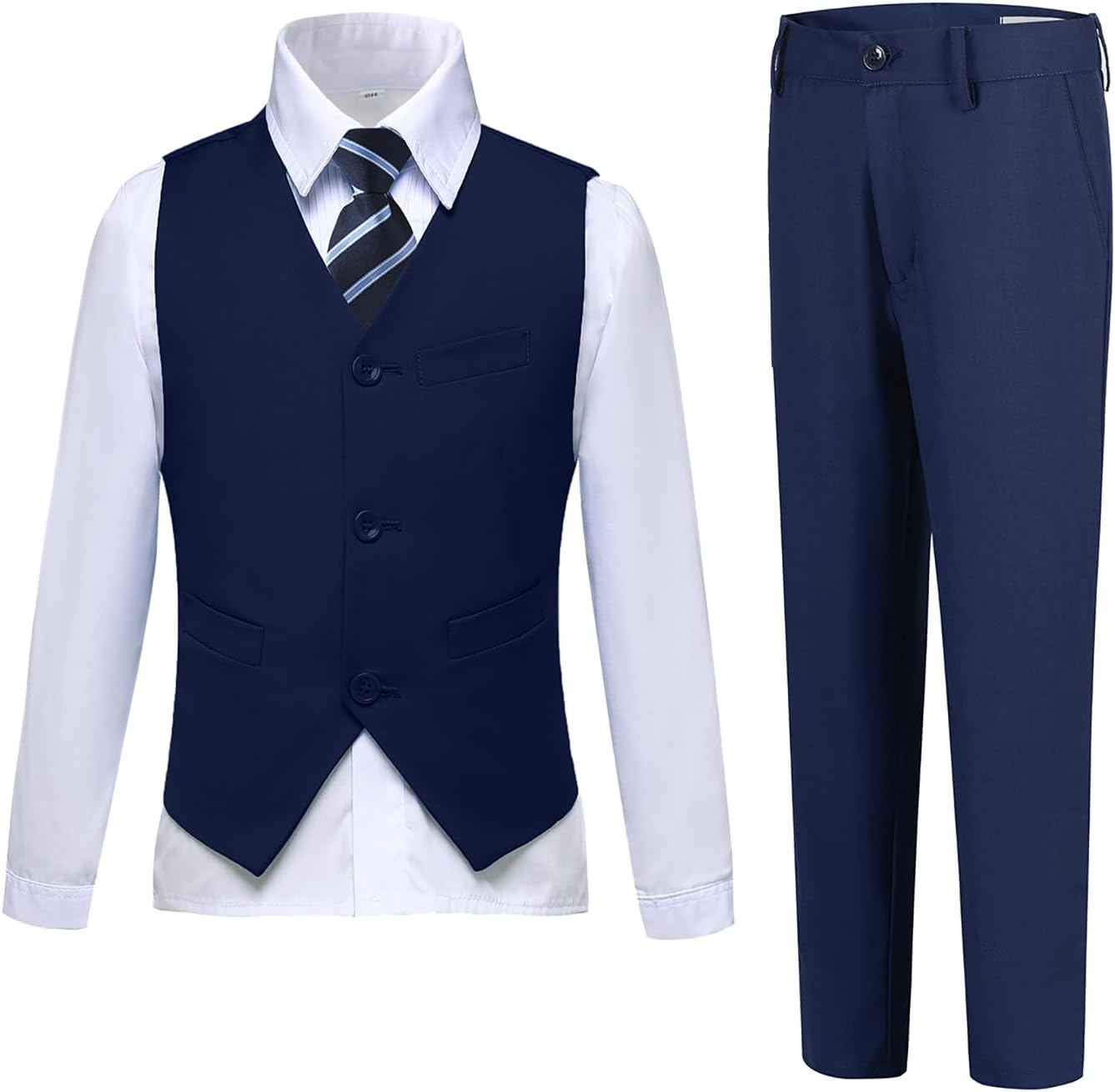 Boys Suits Slim Fit 4 Piece Formal Dresswear Set for Kids