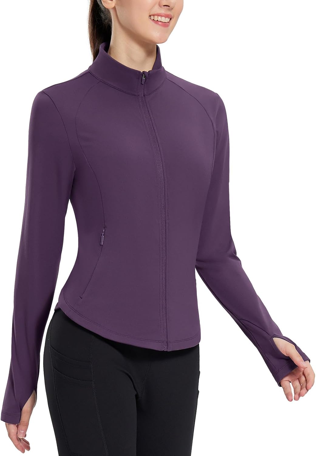 Baleaf Women's Fleece Running Jacket for Cold Weather Activities