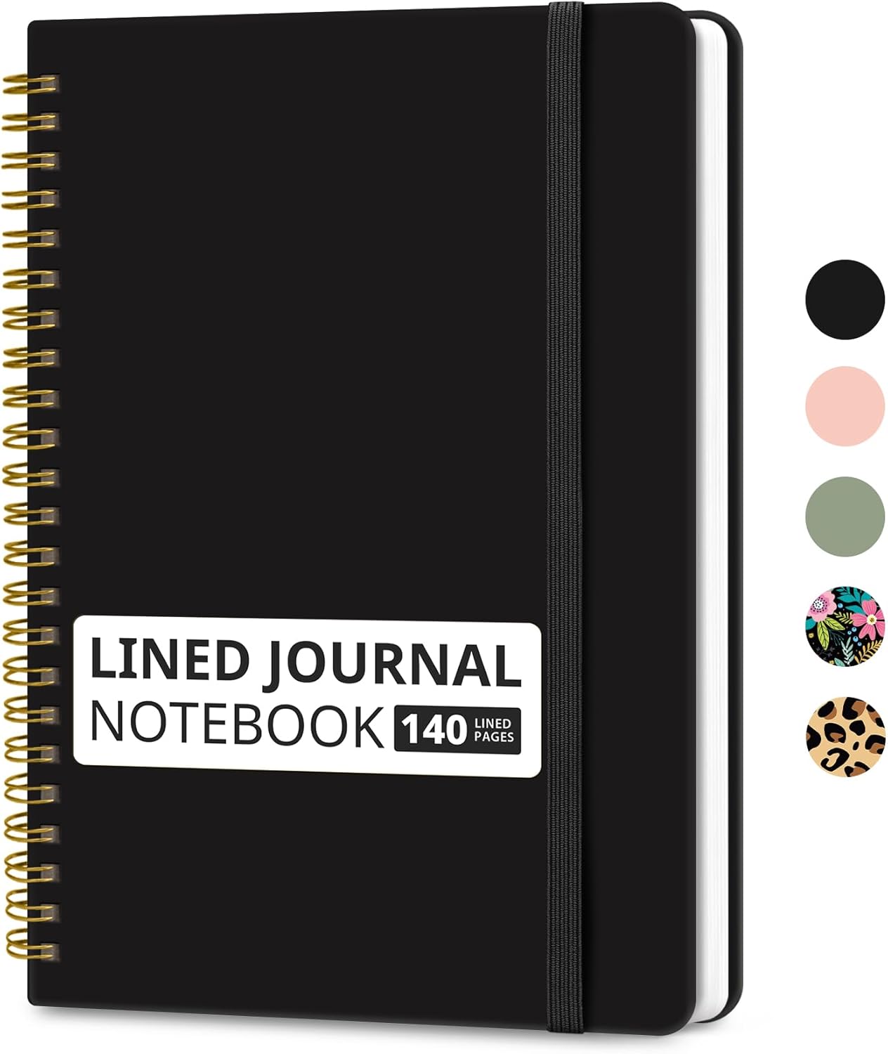 Premium A5 Hardcover Journal for Work & Writing - 140 Pages, Black
