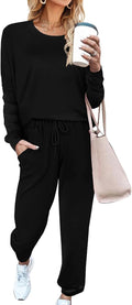 Aloodor Sweatsuit for Women 2 Piece Outfits - Cozy Crewneck Set