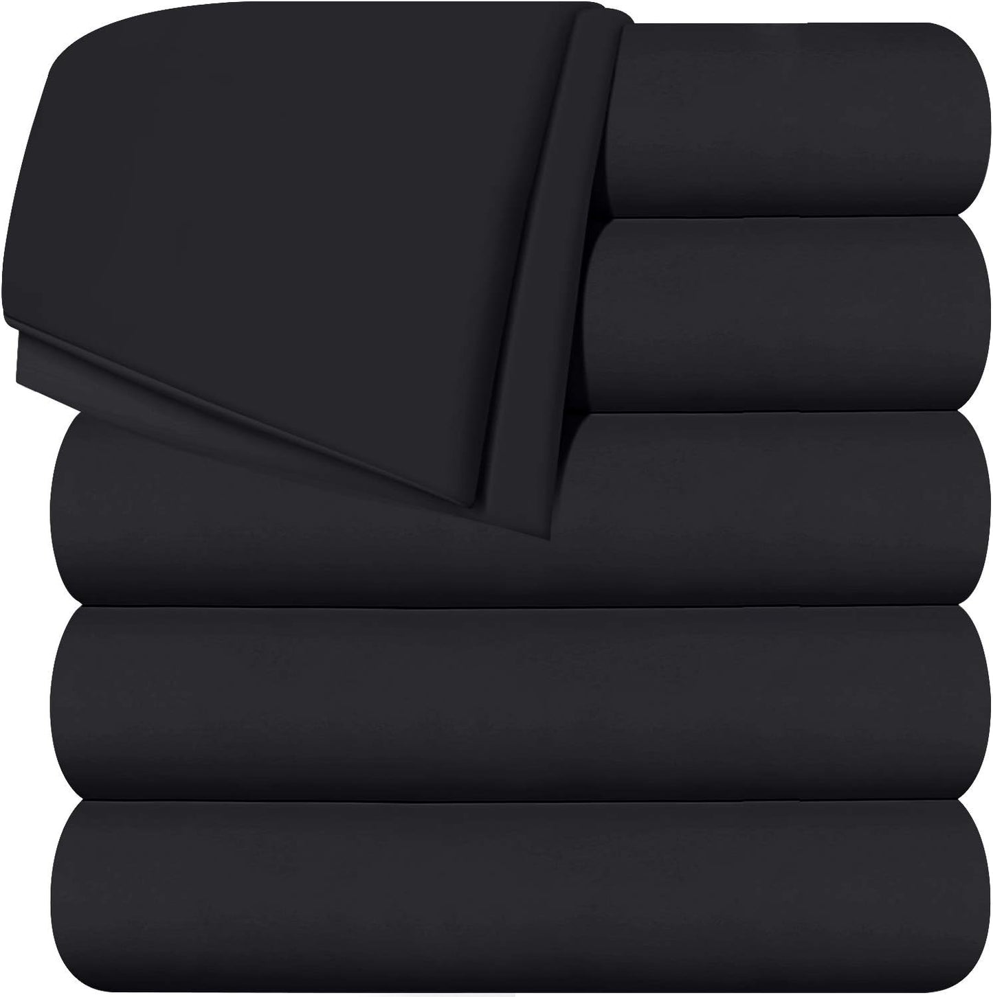 Utopia Bedding Flat Sheets Pack of 6 Soft Microfiber Full Size