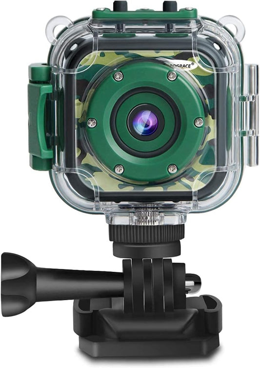 PROGRACE Kids Waterproof Camera - Fun Underwater 1080P Video