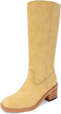 Women's Block Heel Banana Riding Boots for All-Day Comfort