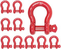 1-1/8ft Anchor Shackle Forged Carbon Steel 9.50 Ton WLL - 10 Pack