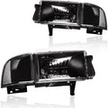 Headlight Assembly Compatible with 1994-2002 Dodge Ram - Clear View