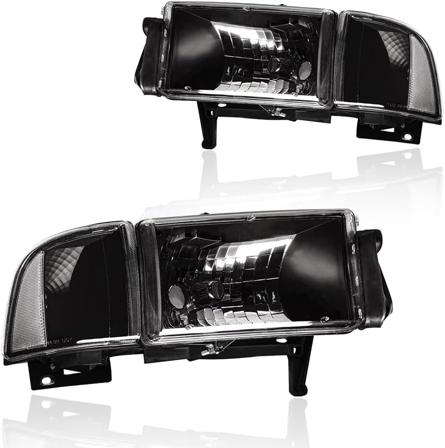 Headlight Assembly Kit for 1994-2001 Dodge Ram 1500 & More