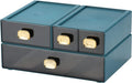 Spacious Desktop Storage Box with 4 Stackable Drawers - Desk Organizer