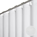 White Fabric Shower Curtain 72x72 - Heavyweight Linen Texture