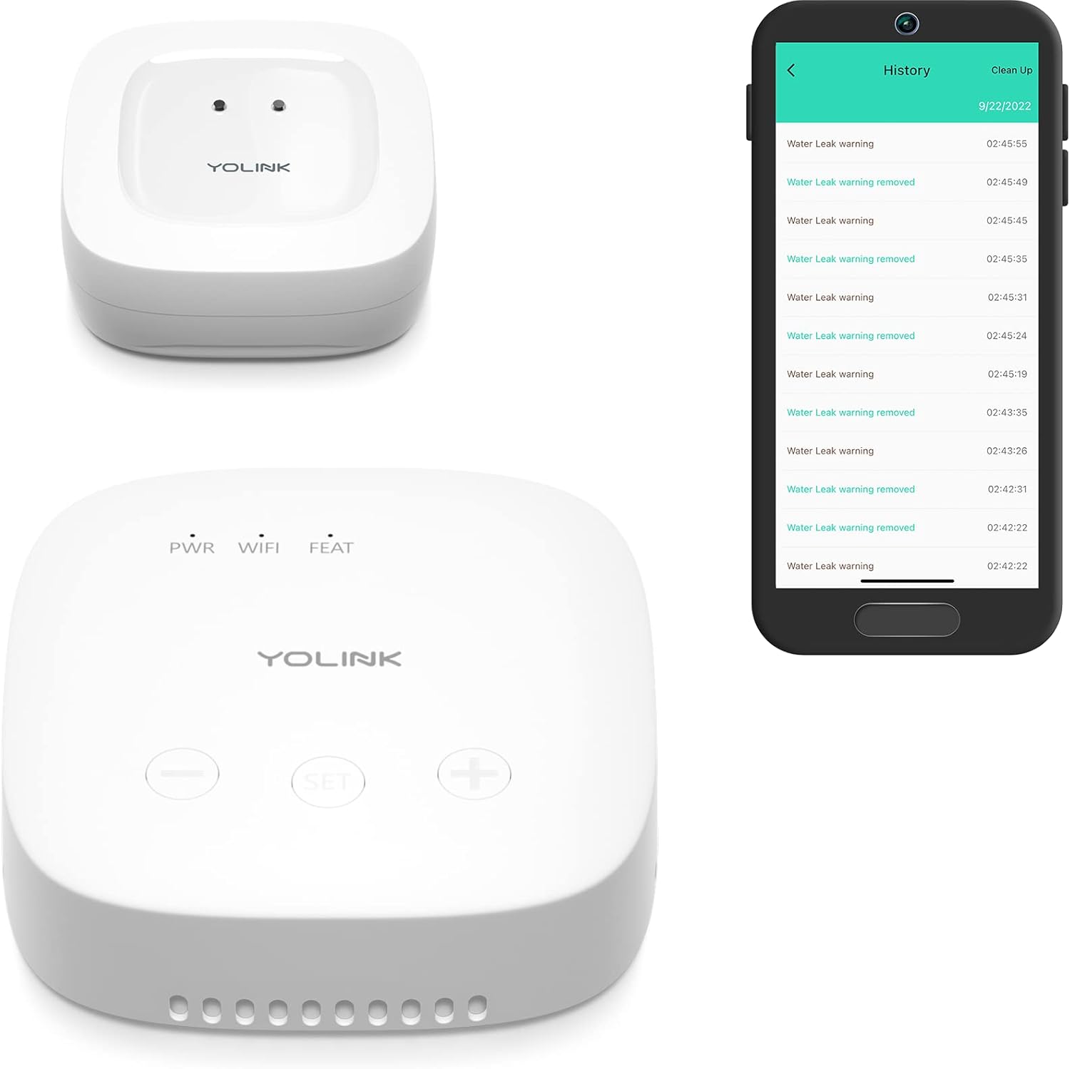 YoLink Water Leak Detection Starter Kit with SpeakerHub Alerts