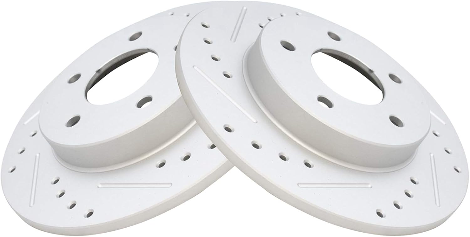 TRQ Rear Performance Brake Rotor Set for Allante Aurora and More