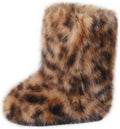 Gegefur Women's Faux Fur Mid-Calf Snow Boots - Fluffy Warm Flat Heel