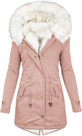 maisdgop Fleece Coats for Women Mid Length Sherpa Lined Winter Coat