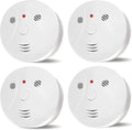 Combination Smoke and Carbon Monoxide Detector 4 Pack - Portable Dual
