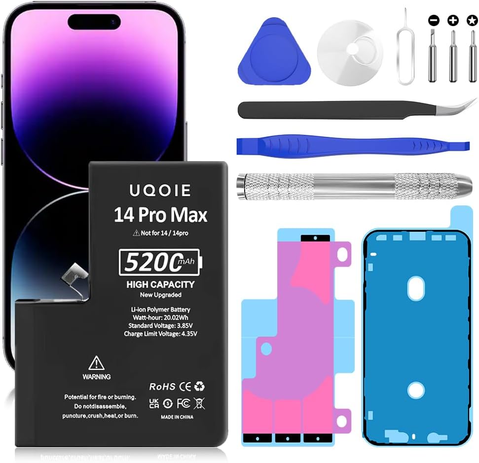 Battery for iPhone 14 Pro Max 5200mAh Ultra High Capacity