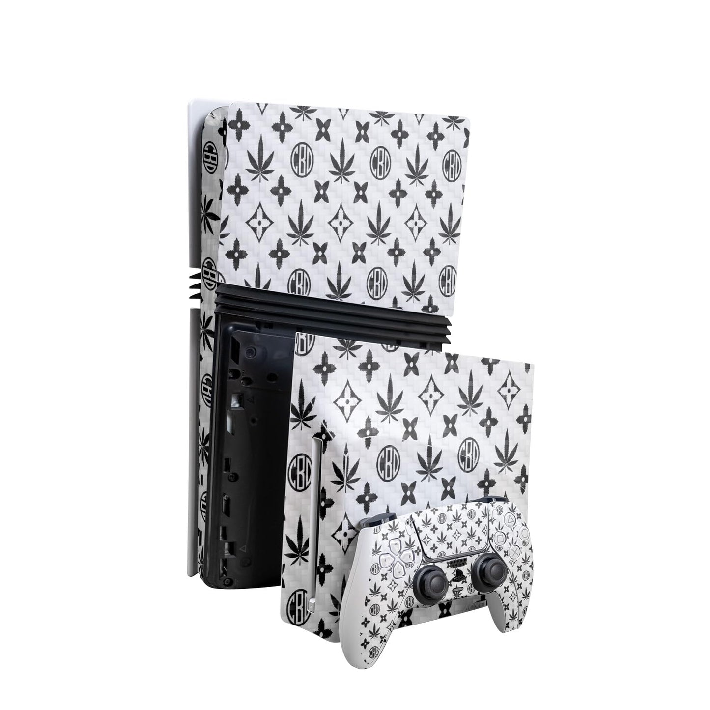 PS5 Pro Carbon Fiber Skin - Easy Apply - CBD Black