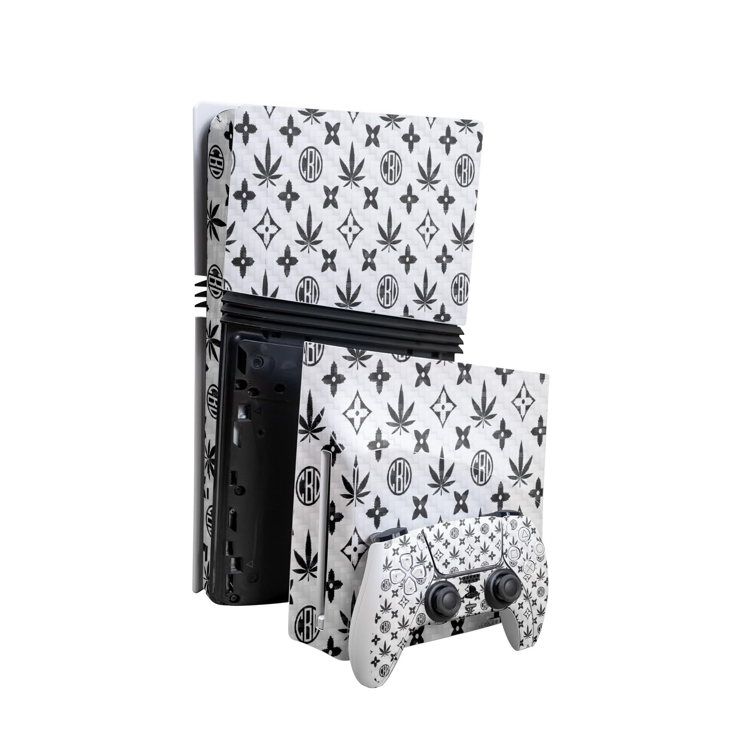PS5 Pro Carbon Fiber Skin - Easy Apply - CBD Black