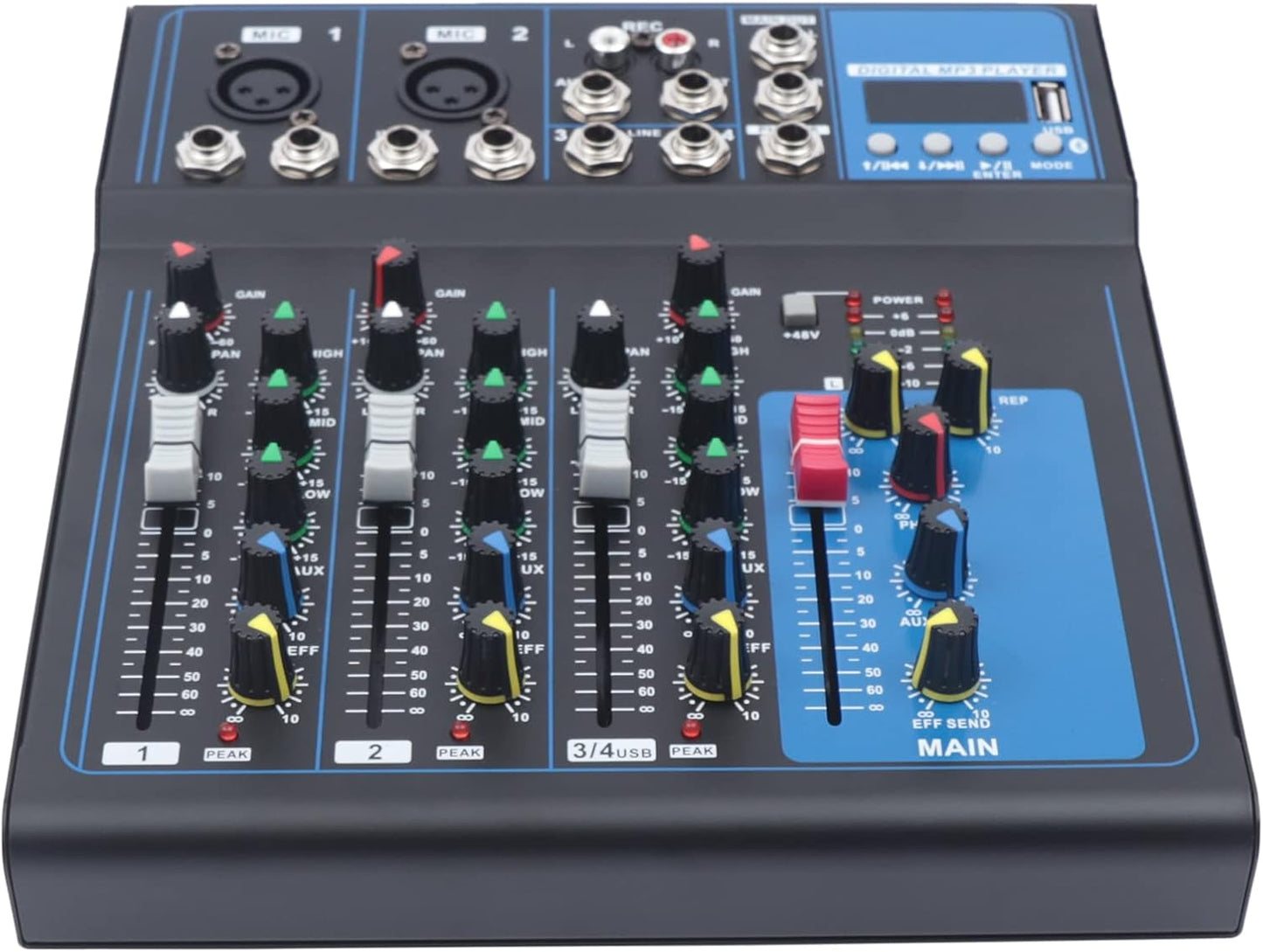 FOGGBET 4 Channel Bluetooth Mixer for DJs and Musicians
